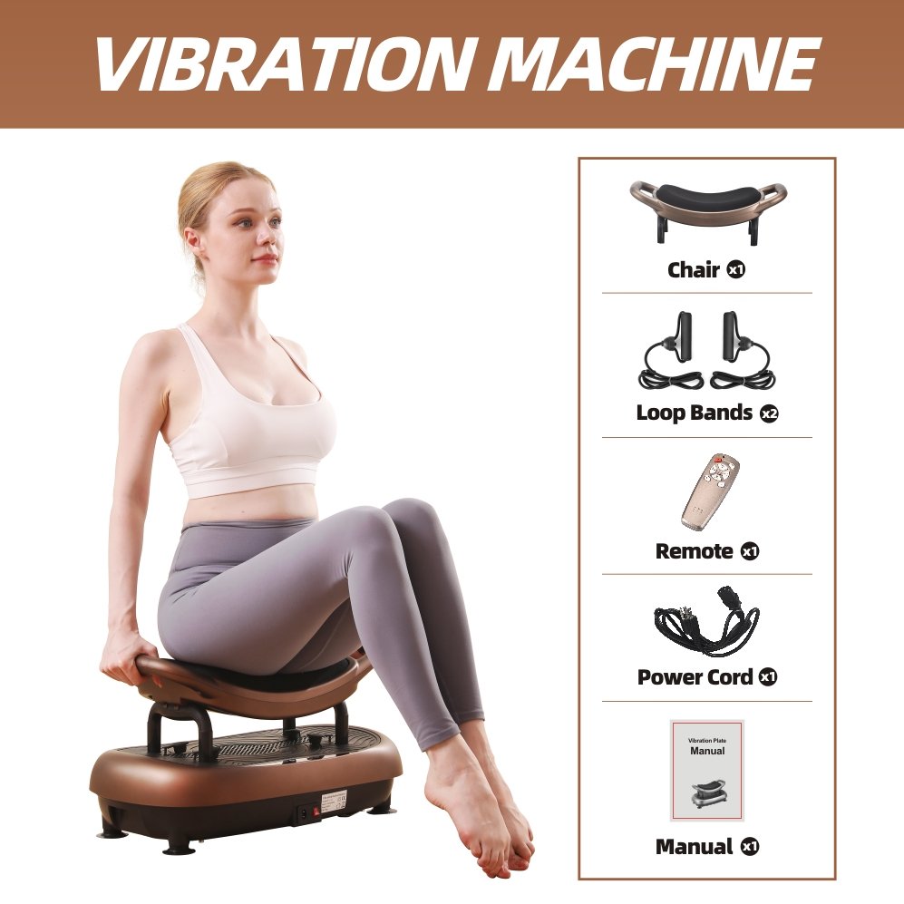 FITABS 3D Vibration Plate Exercise Machine - Brown