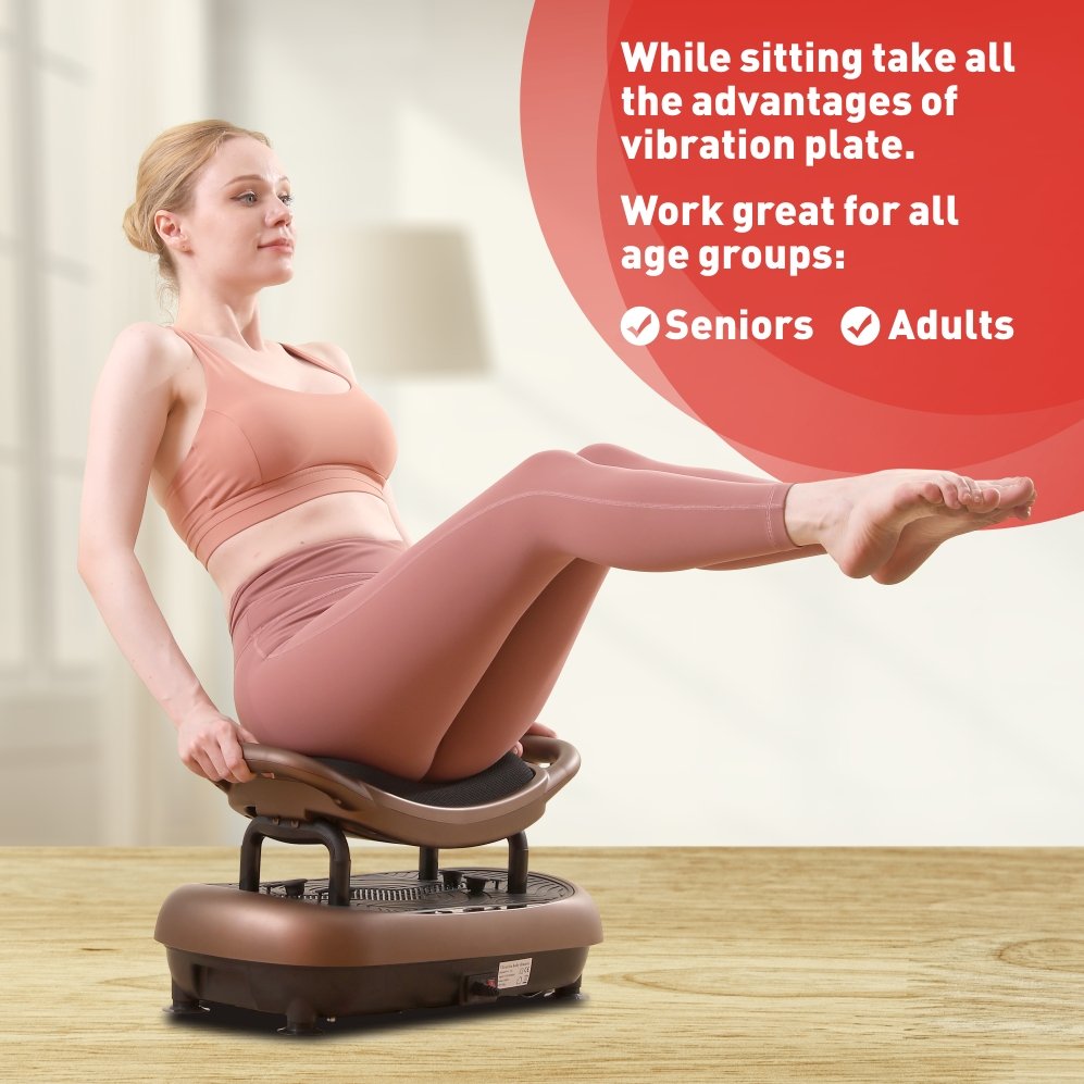 FITABS 3D Vibration Plate Exercise Machine - Brown