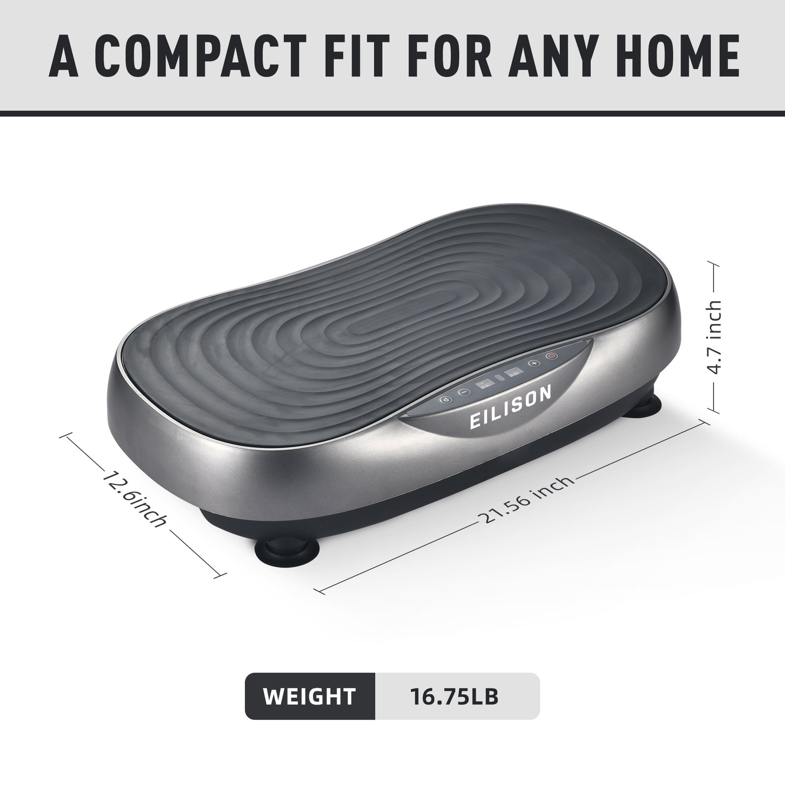 EILISON Glory Vibration Plate Exercise Machine (Grey)