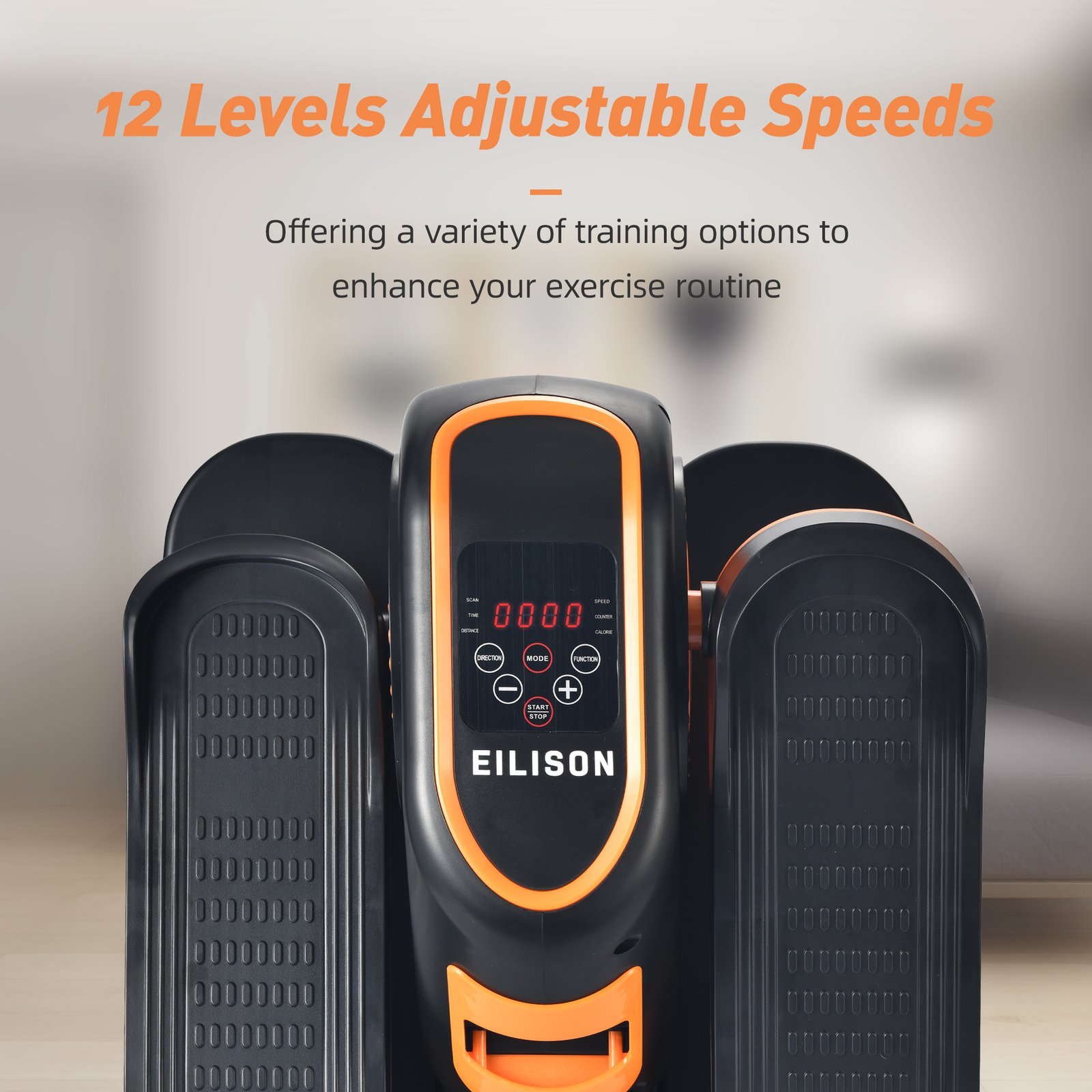 EILISON Under Desk Elliptical Machine, Electric Ellipse Leg Exerciser Yellow