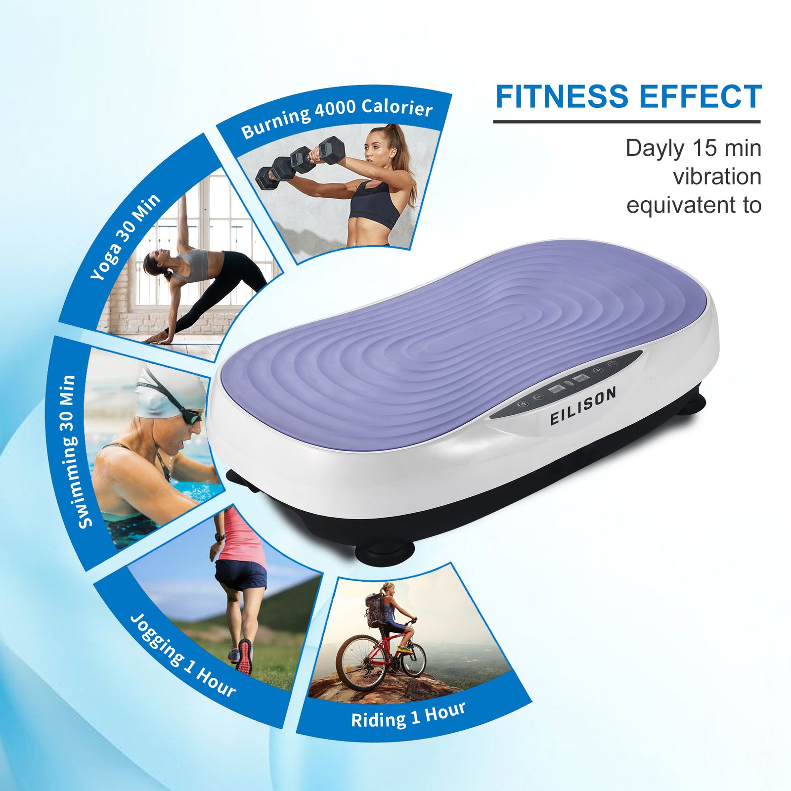 EILISON Glory Vibration Plate Exercise Machine (Glory Purple)