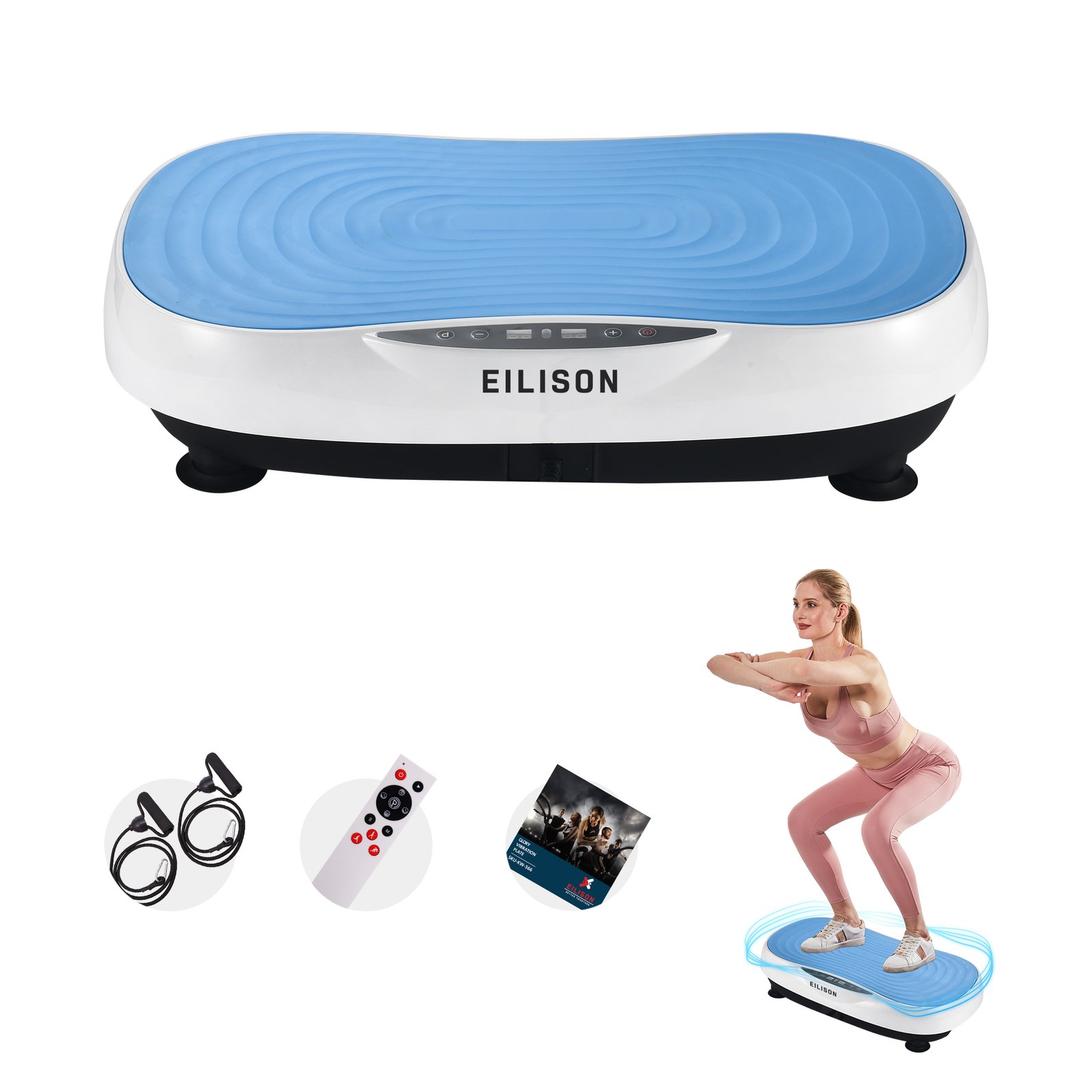 EILISON Glory Vibration Plate Exercise Machine (Glory Blue)