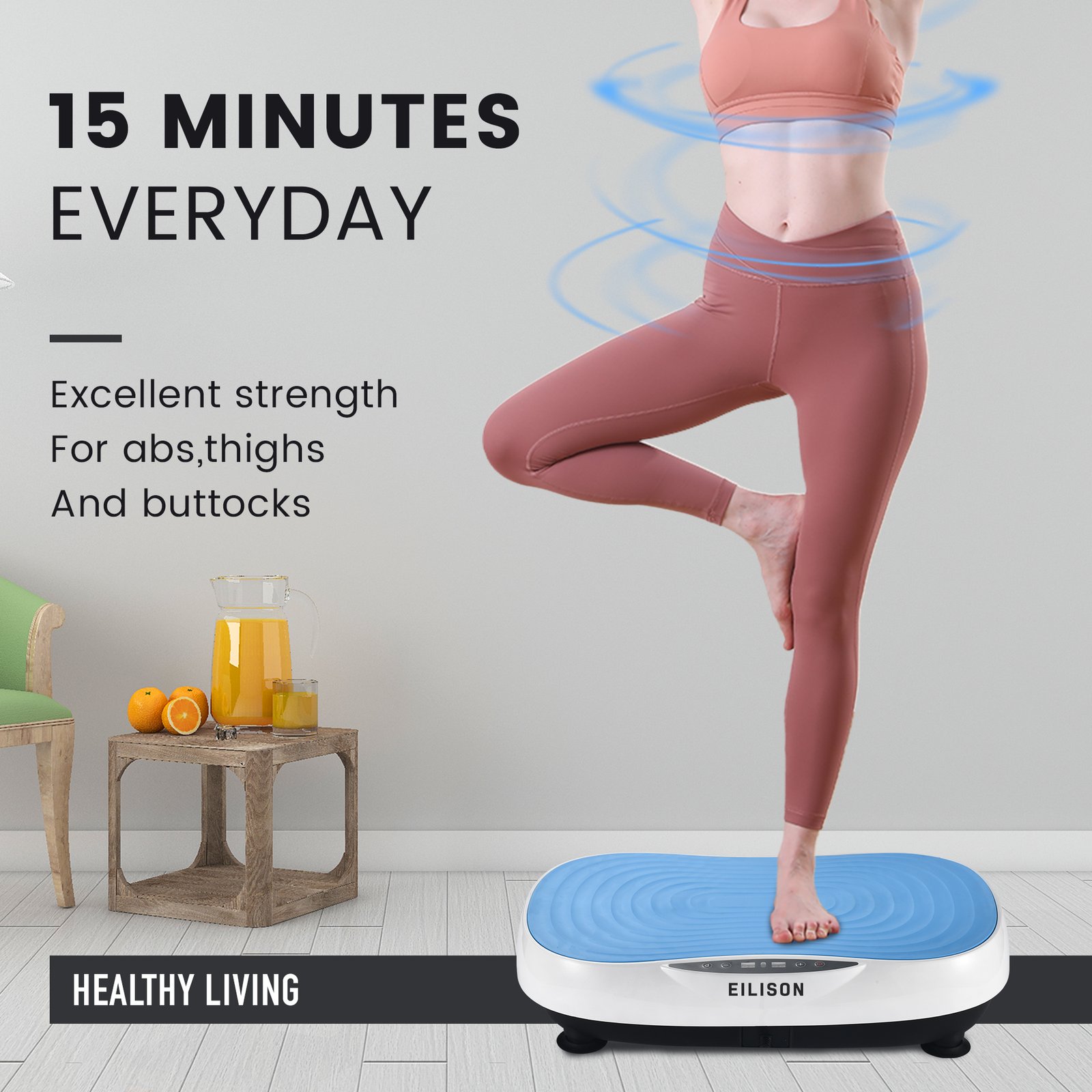 EILISON Glory Vibration Plate Exercise Machine (Glory Blue)