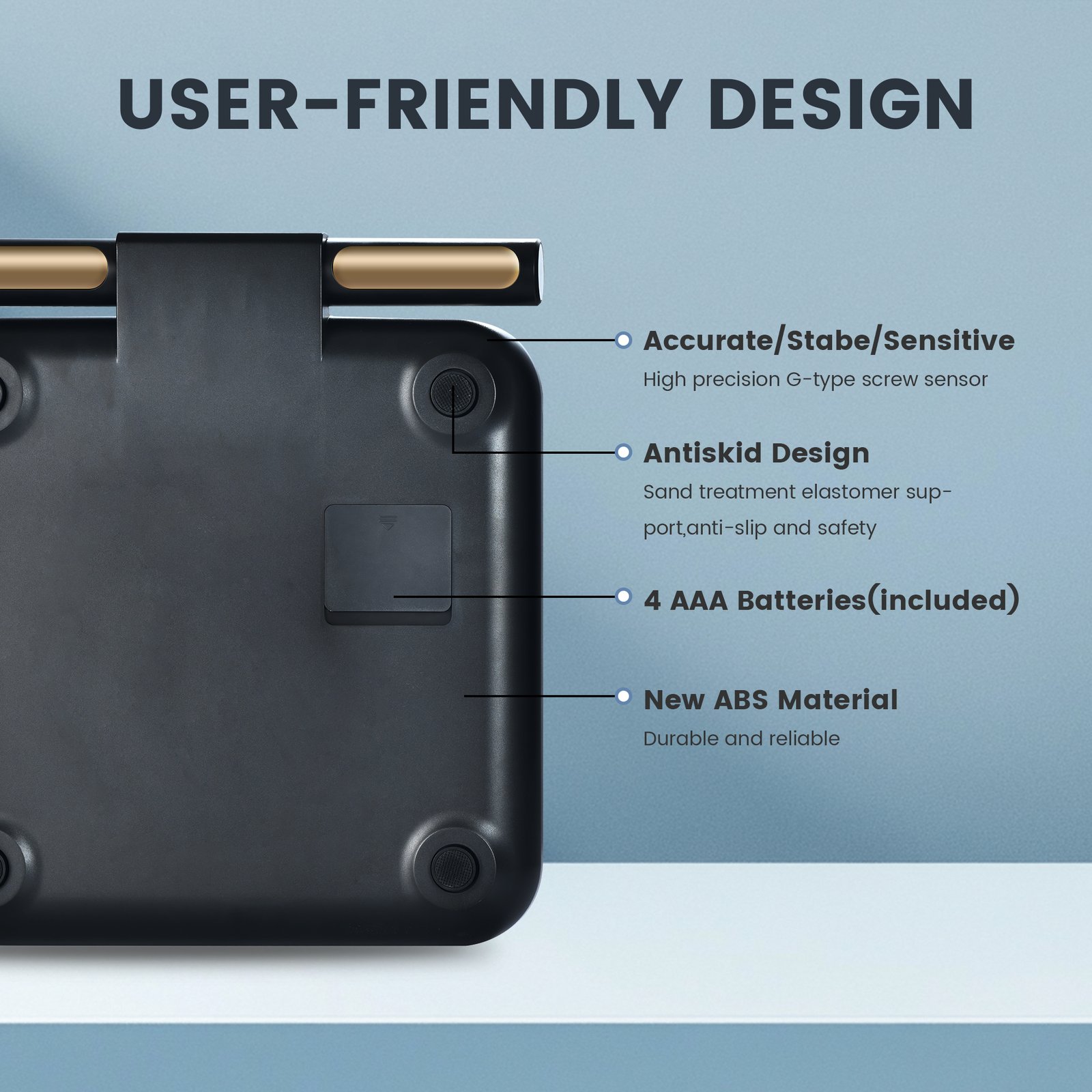 EILISON 8-Electrode Body Fat Scale with BIA Technology, Digital Bathroom Scale(Black)