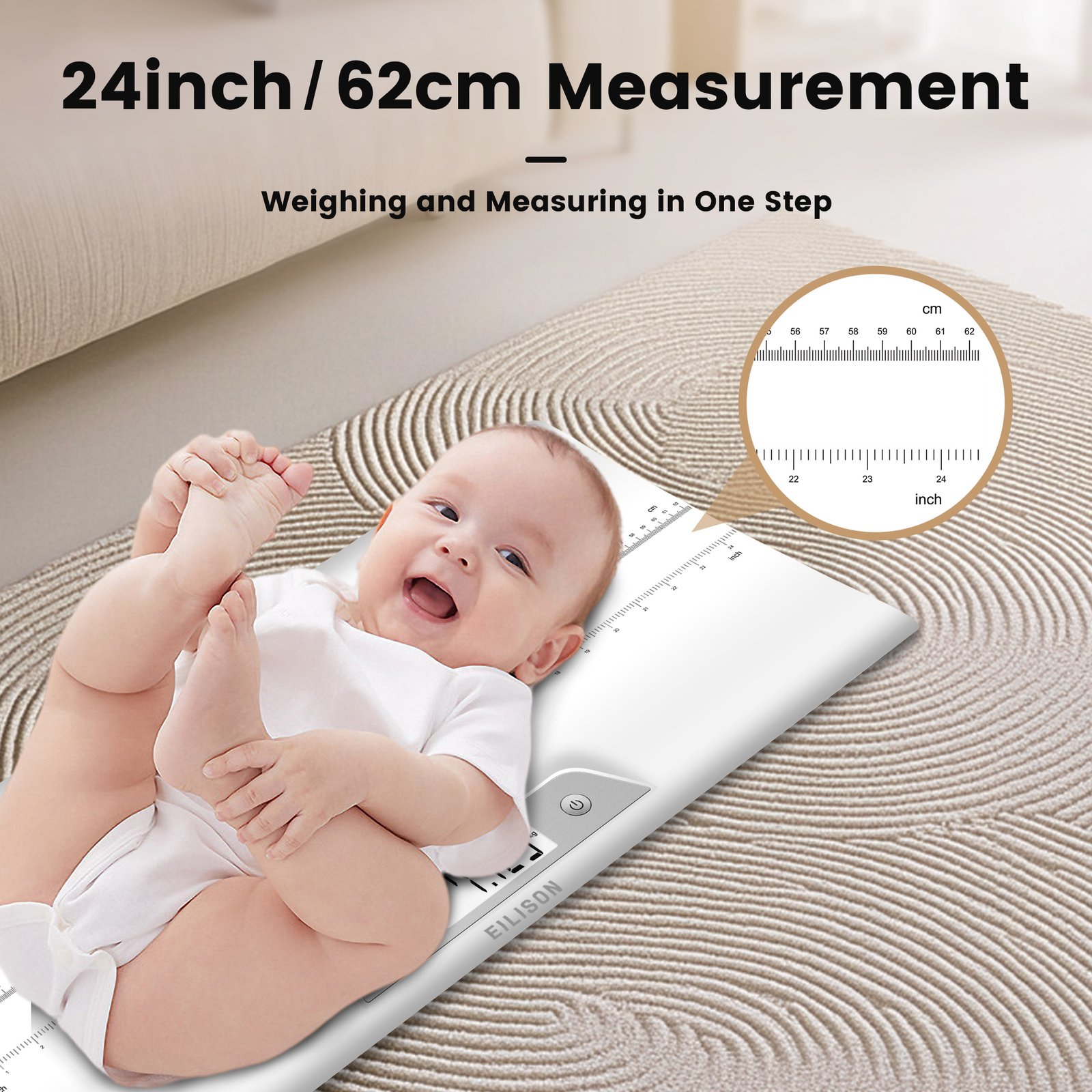 EILISON Baby Scale with Height Measuring - Digital Weight Scale