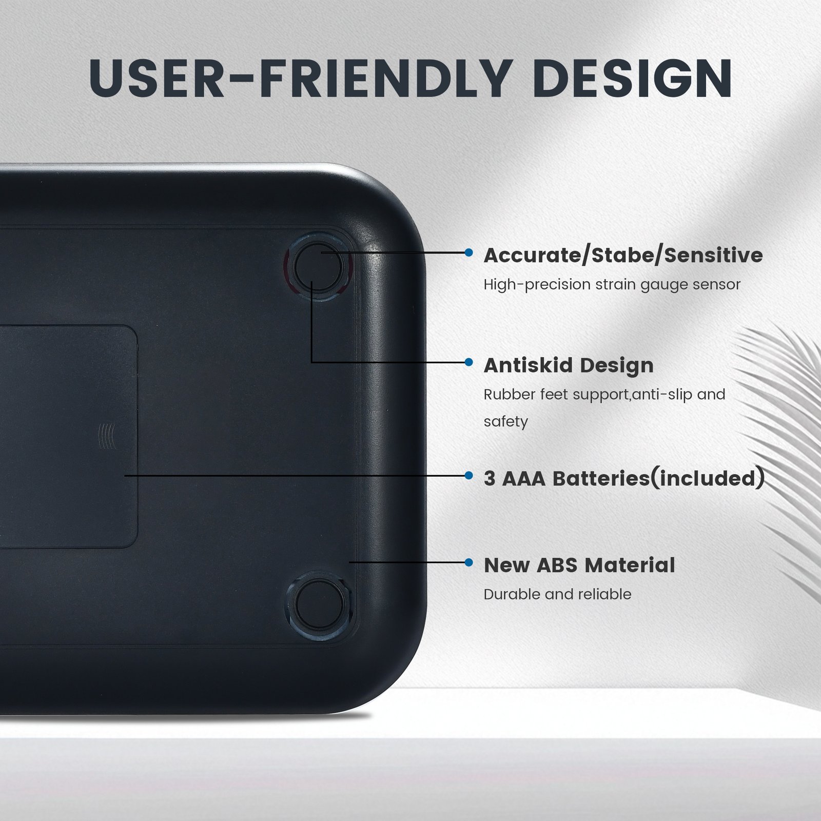 EILISON Smart Kitchen Scale with Bluetooth App, High-Precision Digital Food Scale for Baking (Black)