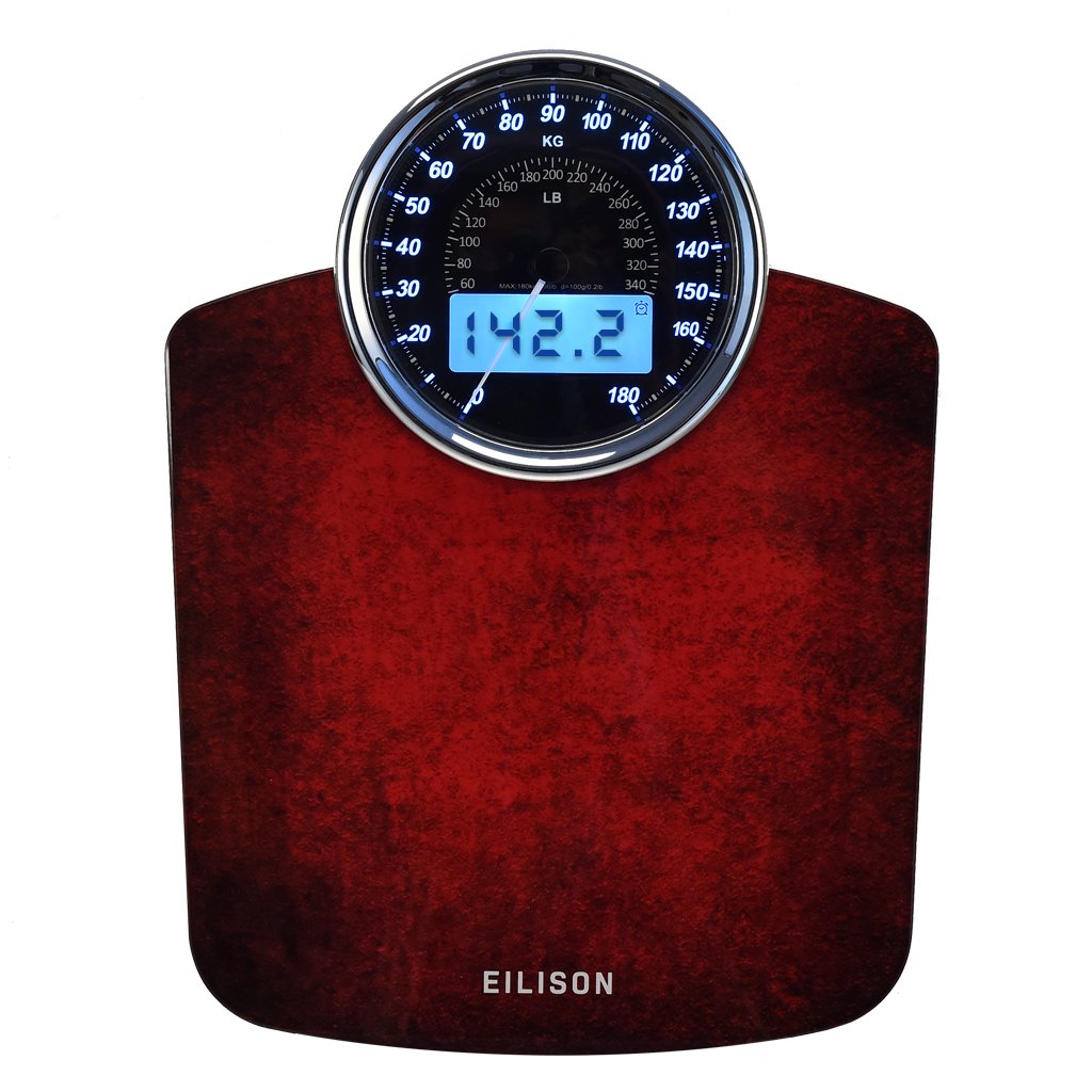 Highly Advance 2-in-1 Digital & Analog Weighing Scale Red