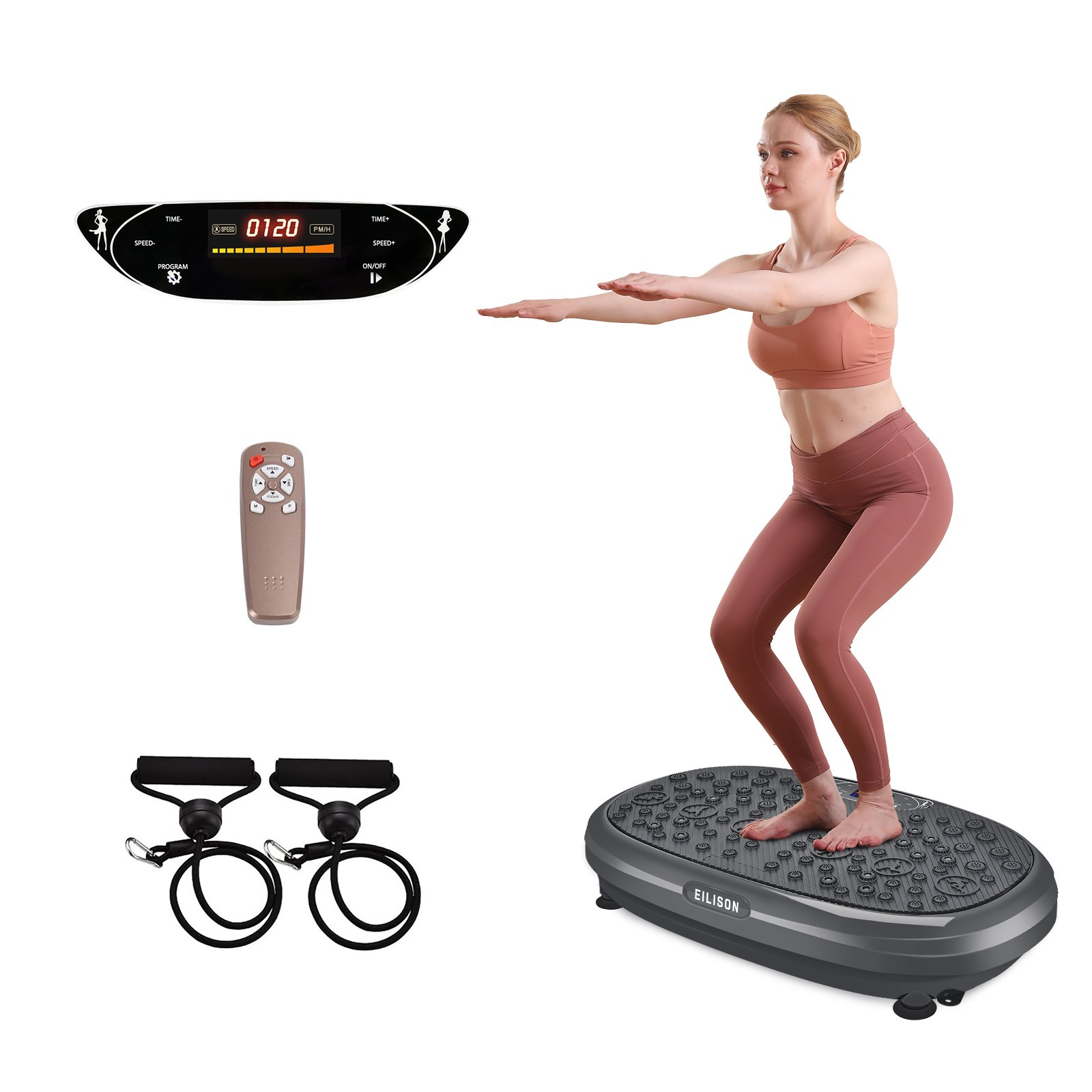 FitMax 3D XL Vibration Plate Exercise Machine Black