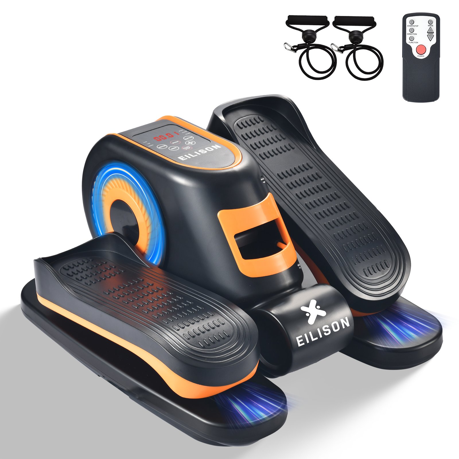 EILISON Under Desk Elliptical Machine, Electric Ellipse Leg Exerciser Yellow