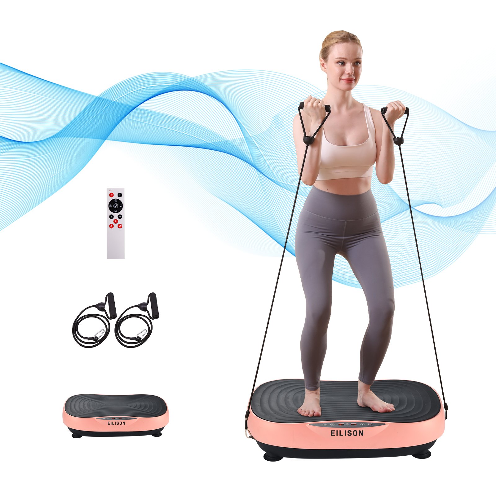 EILISON Glory Vibration Plate Exercise Machine(Glory Rubber Pink)